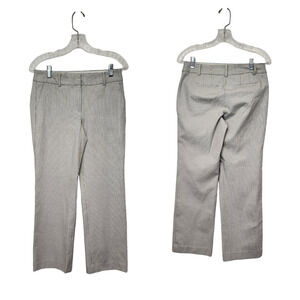 Talbots Newport Pants Straight Leg Striped Black/White Dress Pants Size 4P